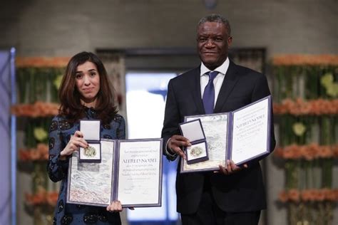  การประกวดรางวัล Nobel Peace Prize 2018: การยอมรับความกล้าหาญ และ เสียงที่ถูกกดขี่